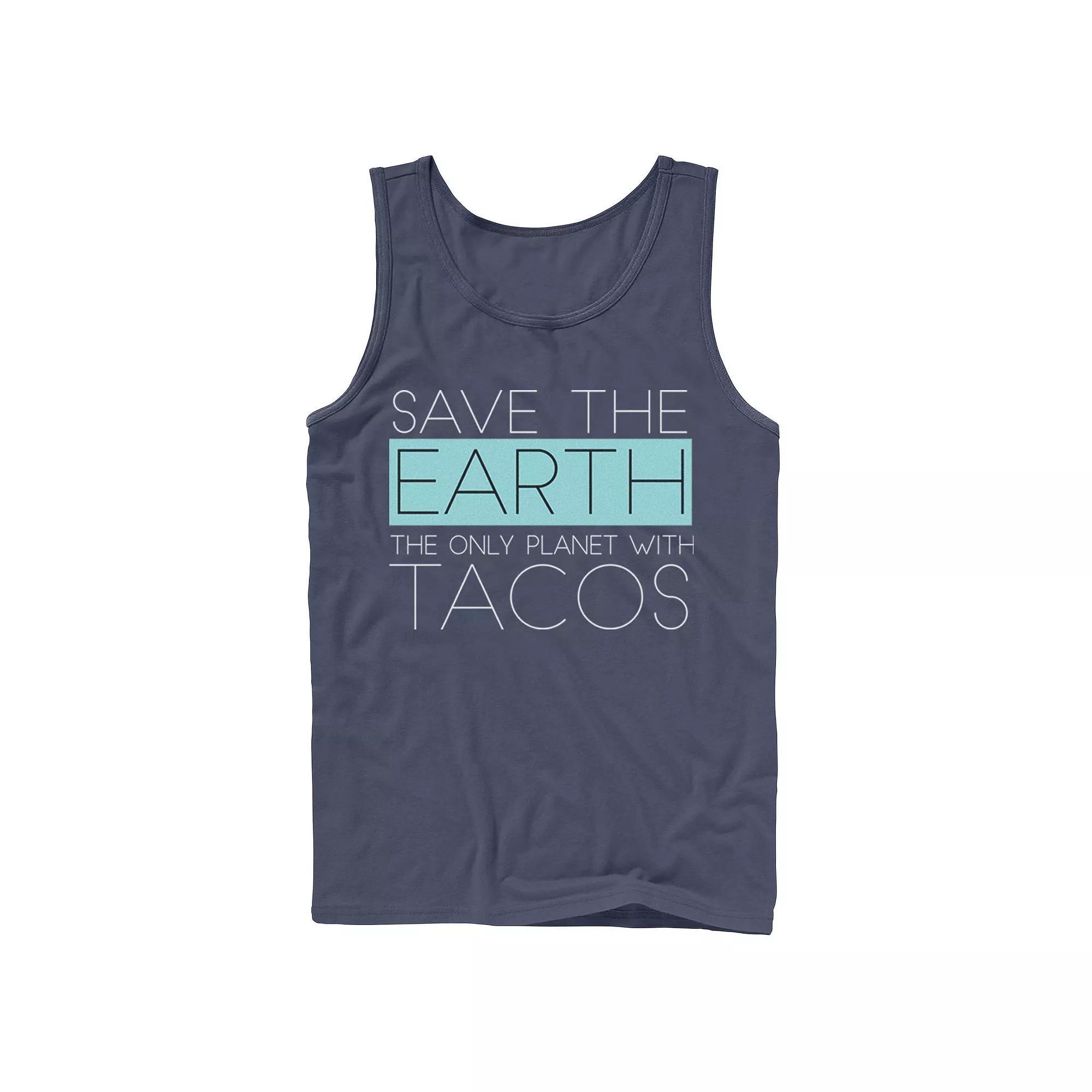 Men's Earth Is The Only Planet With Tacos Tank Top,  Product Image