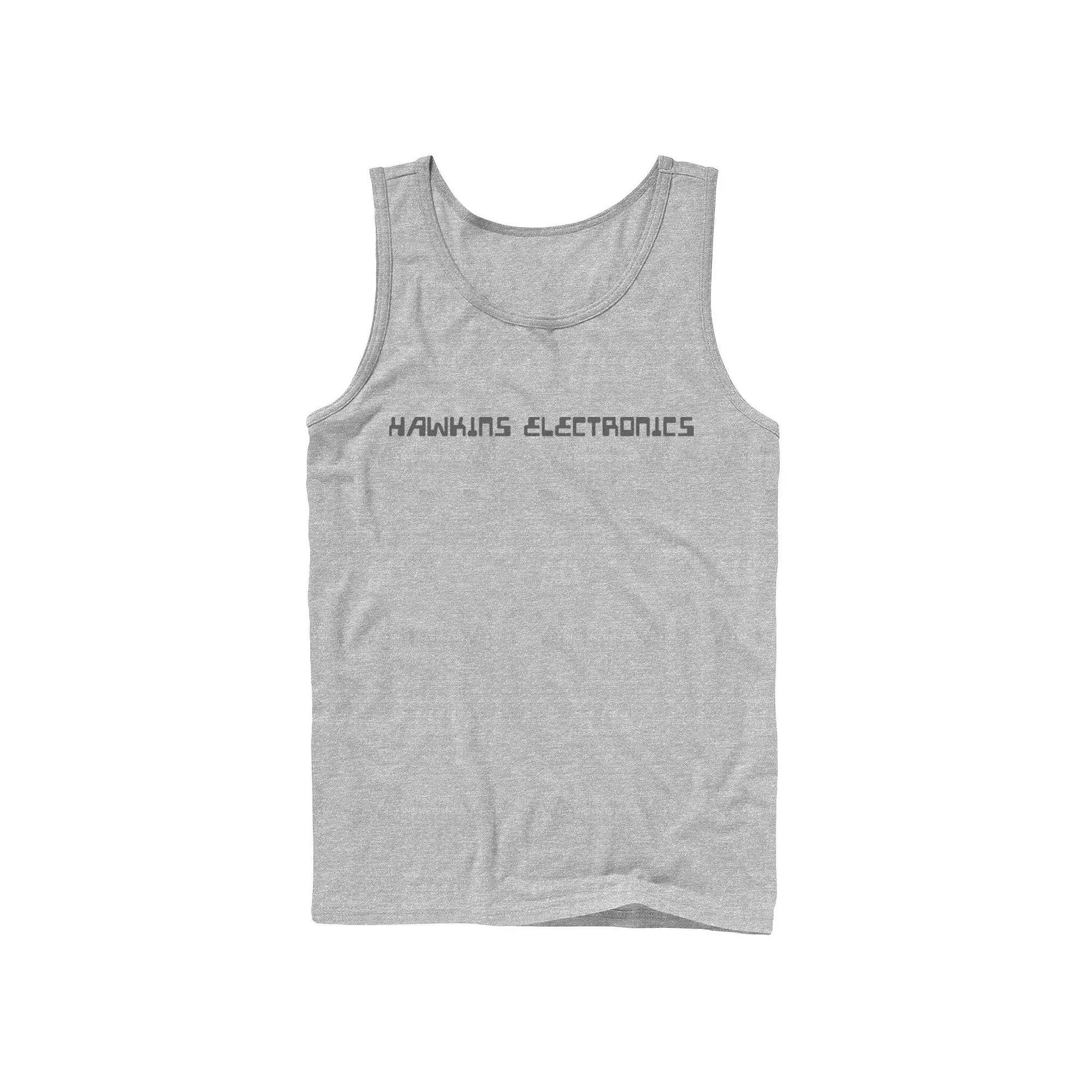 Men's Netflix Stranger Things Hawkins Electronics Logo Tank Top,  Product Image