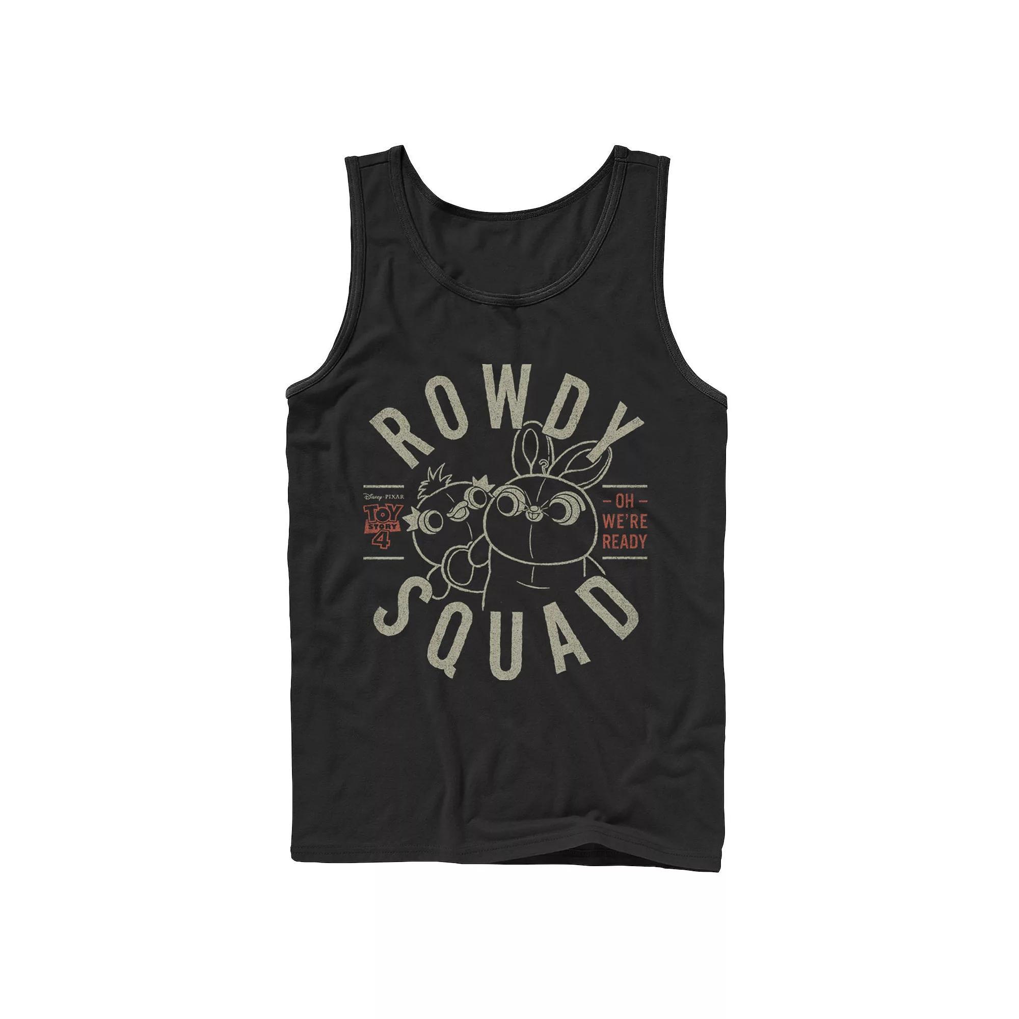 Disney / Pixar's Toy Story 4 Ducky & Bunny Men's Rowdy Squad Logo Tank Top, Size: Large, Black Product Image