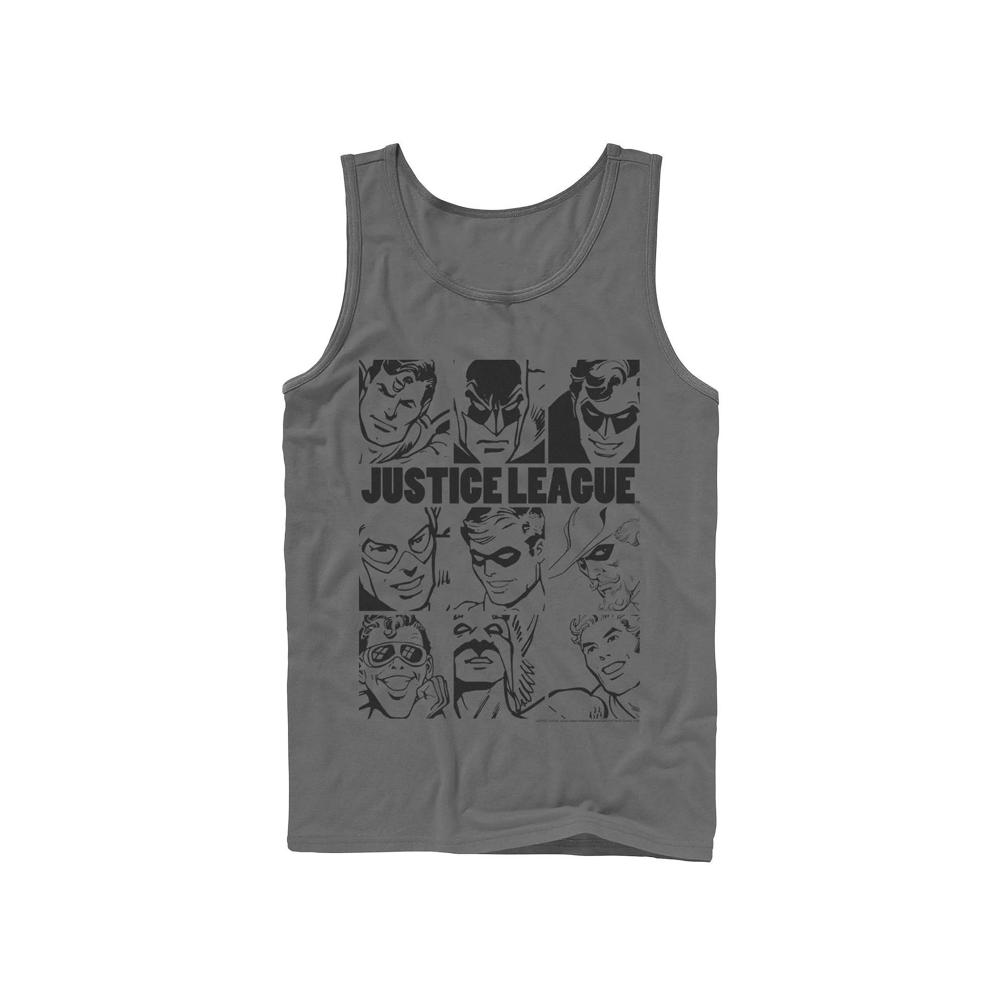 Men's DC Comics Justice League Group Shot Panel Poster Tank Top,  Product Image