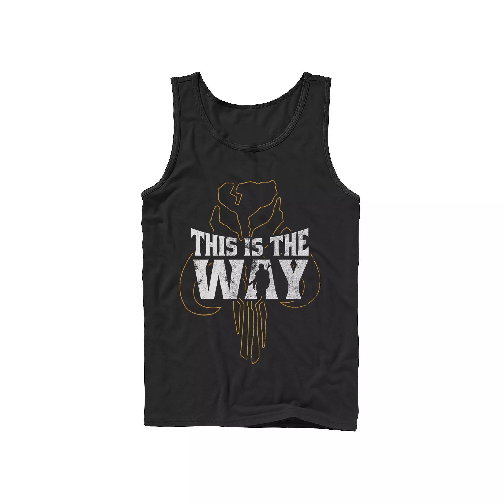 Men's Star Wars The Mandalorian This Is The Way Mythosaur Overlay Tank Top, Size: Large 30, Black Product Image