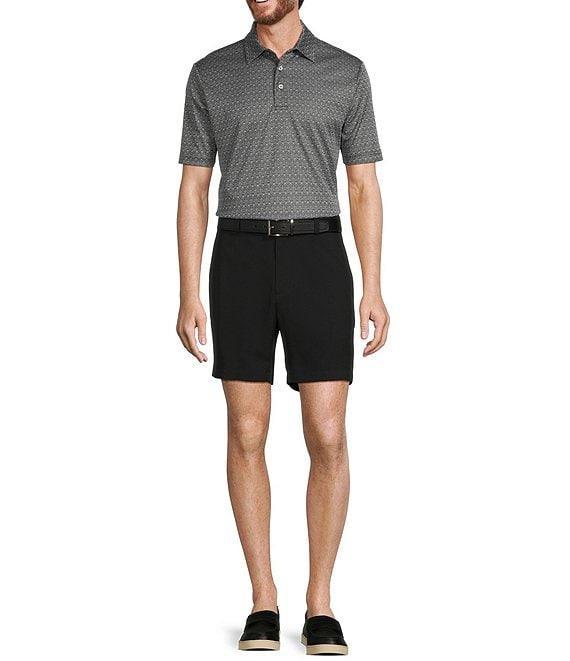Roundtree & Yorke Big & Tall Performance Short Sleeve Geo Jacquard Polo Shirt Product Image