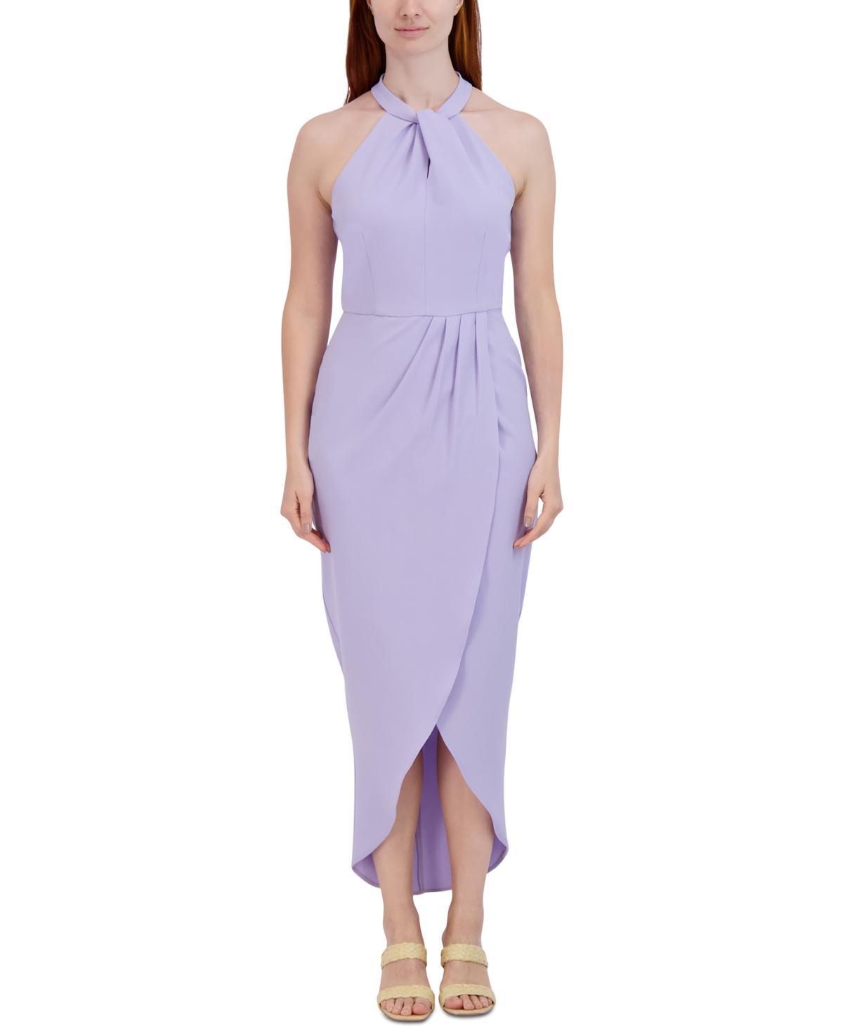 julia jordan Knot-Neck Tulip-Hem Midi Dress Product Image