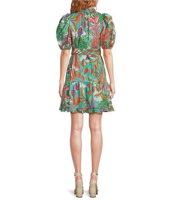 Vince Camuto- V Neck Short Sleeve A-Line Dress Product Image