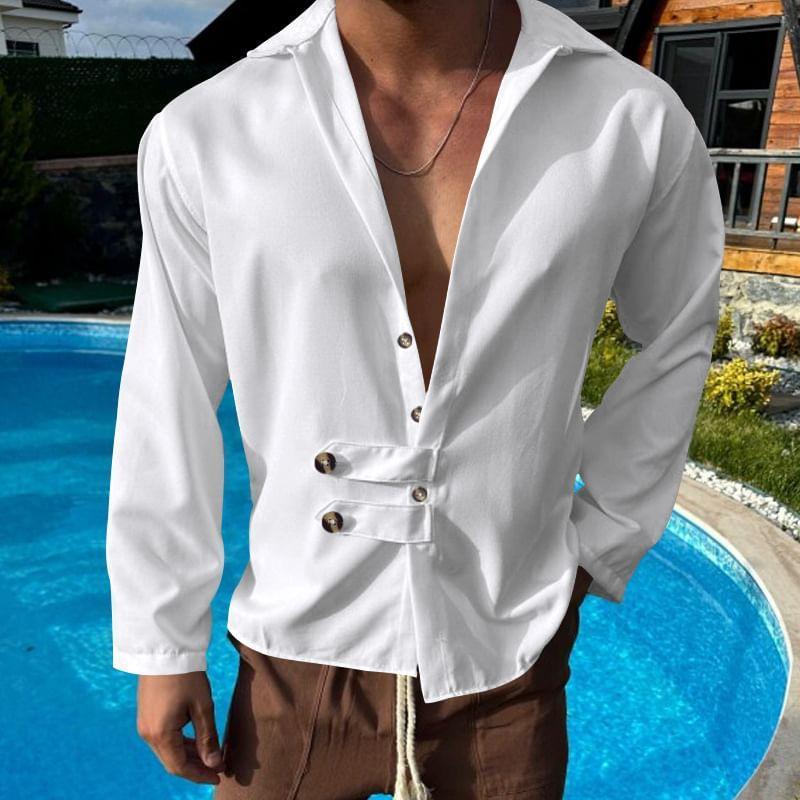 Long-Sleeve Plain Shirt Product Image