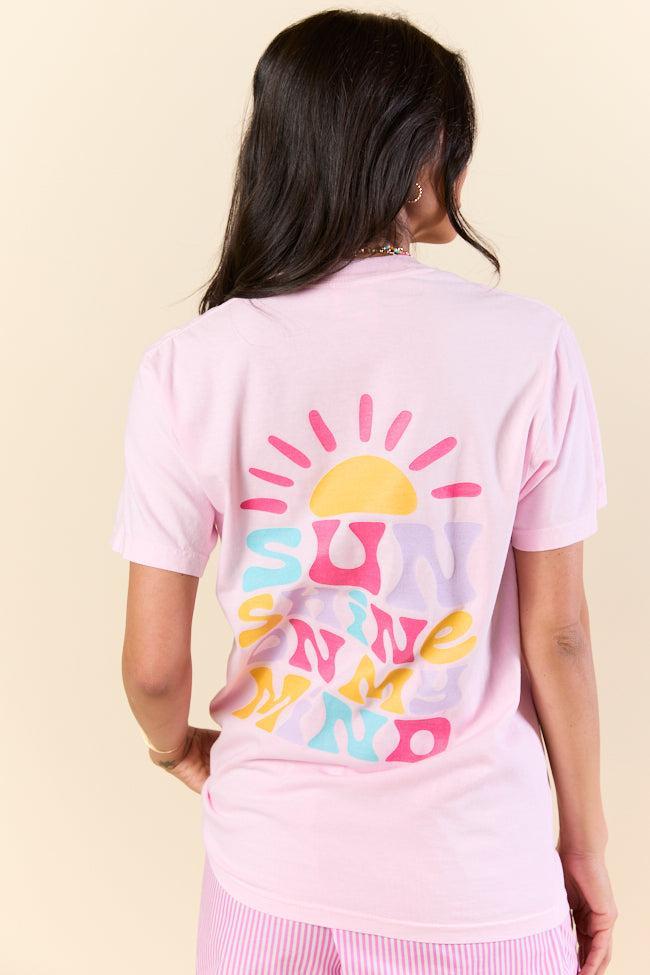 Sunshine On My Mind Light Pink Graphic Tee SALE Product Image