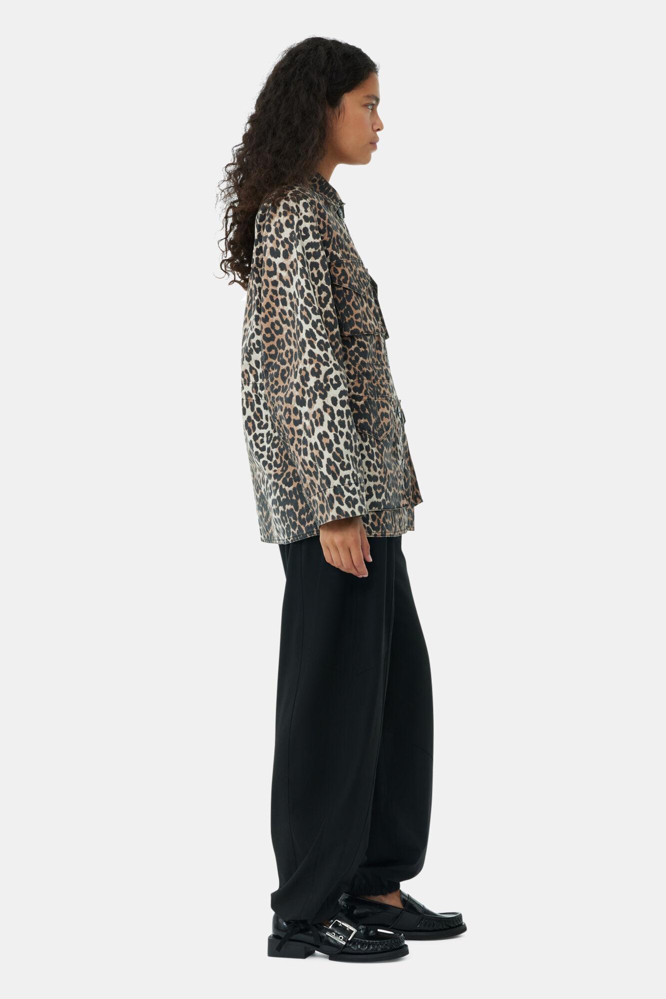 Leopard Cotton Canvas Jacket Product Image