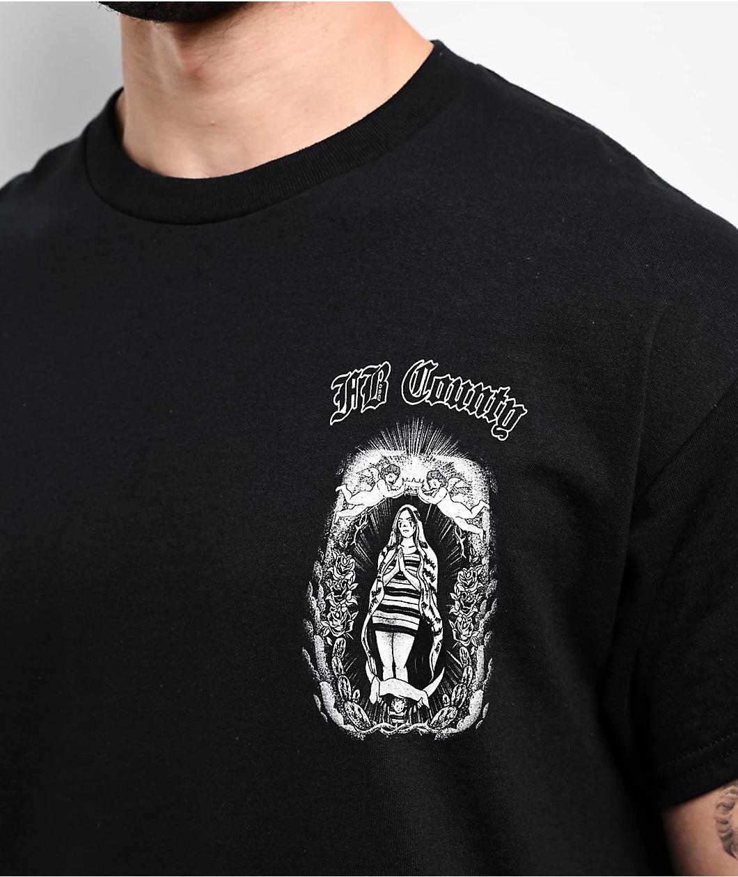 FB County Chicano Heart Black T-Shirt Product Image