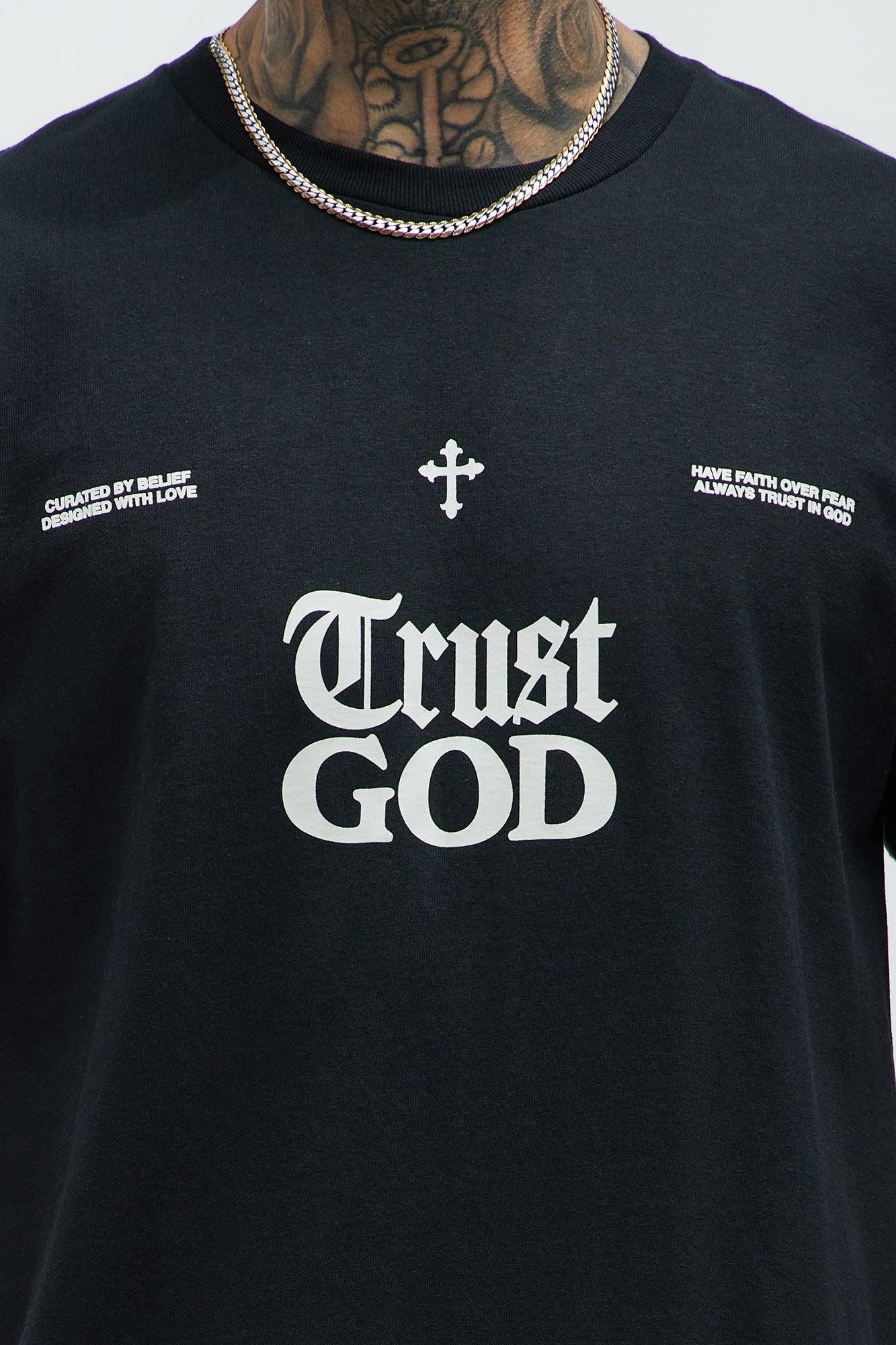 Trust God Short Sleeve Tee - Black Product Image