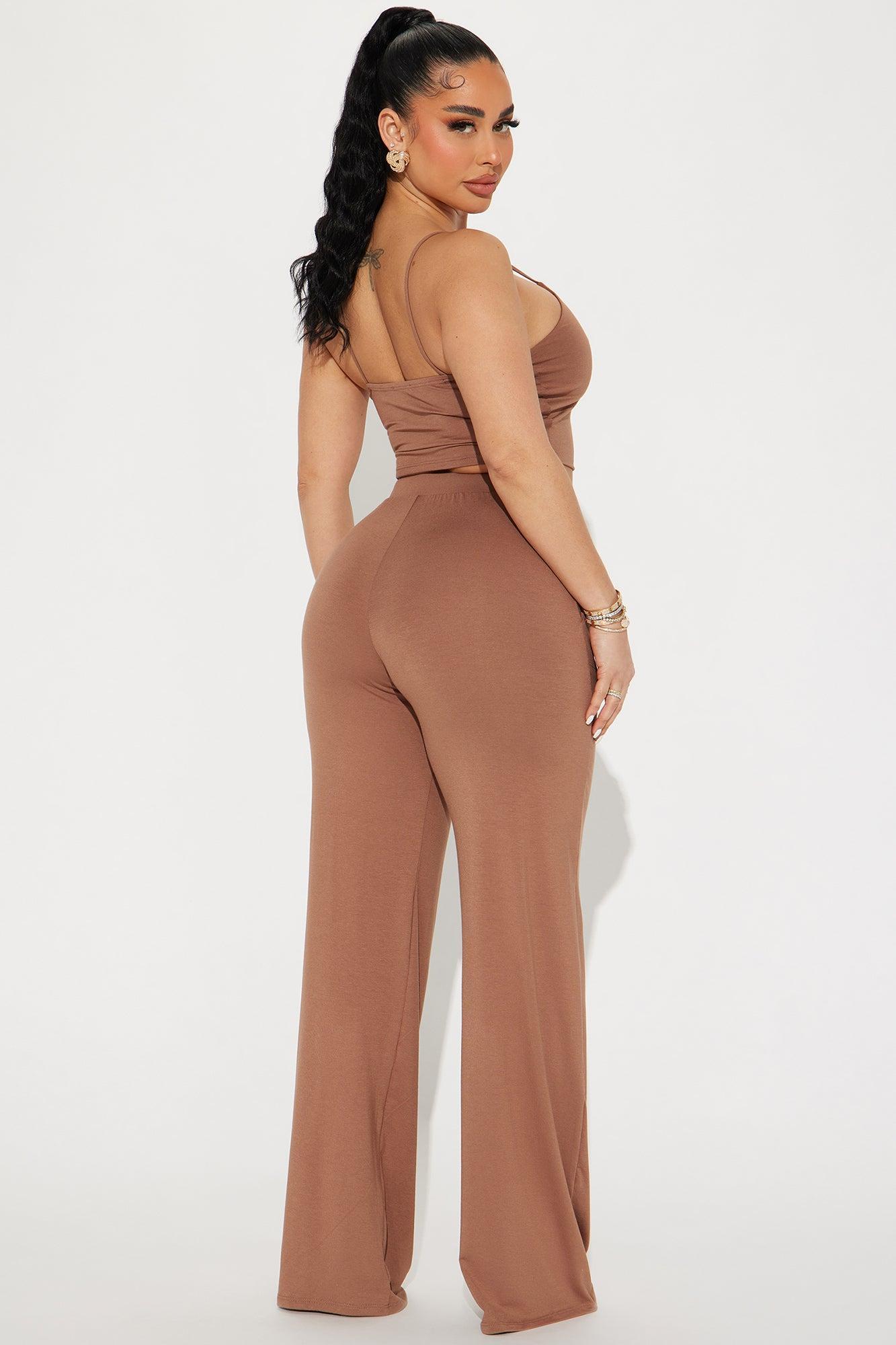 Jaylyn Easy Pant Set - Brown Product Image