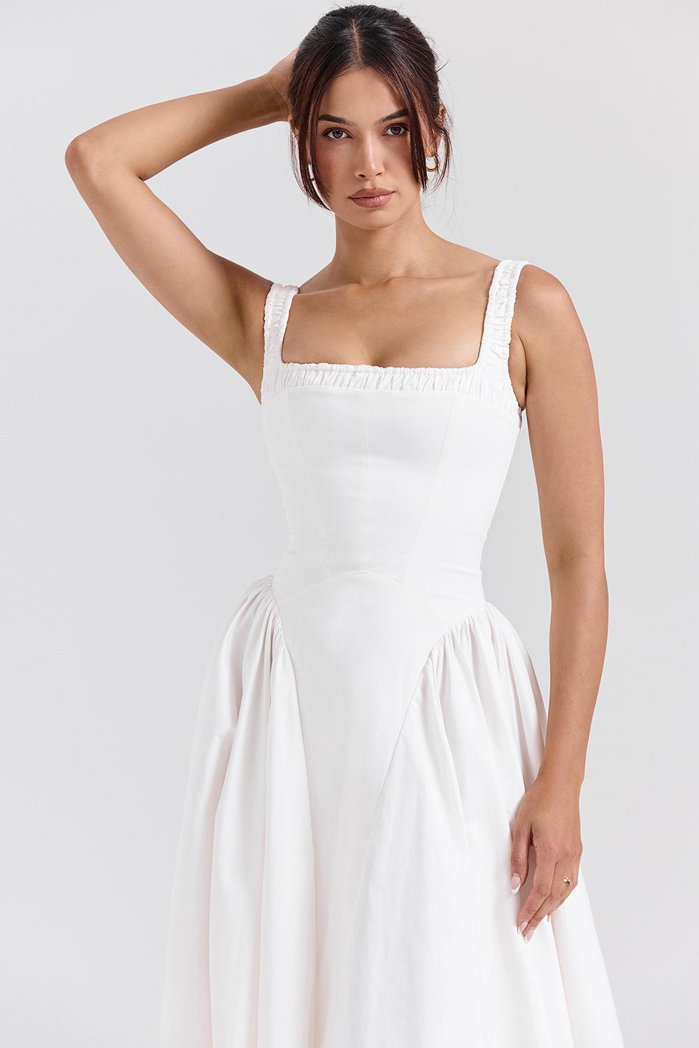 Dorothy  white cotton midi sundress Product Image