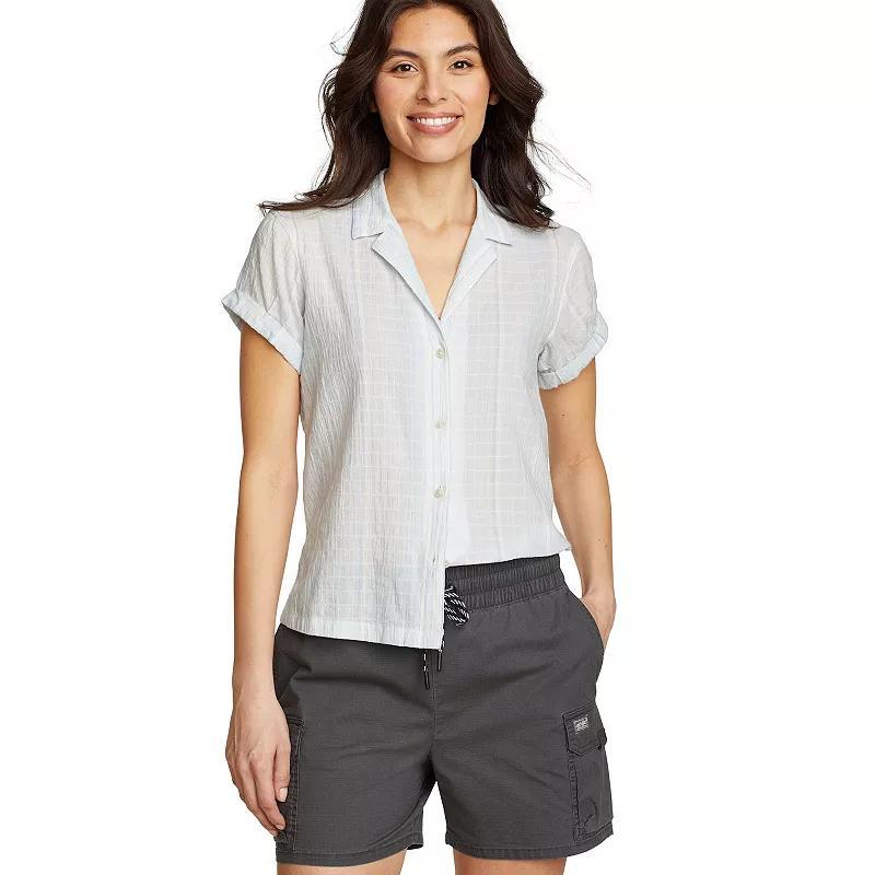 Womens Eddie Bauer Packable Camp Shirt White Product Image