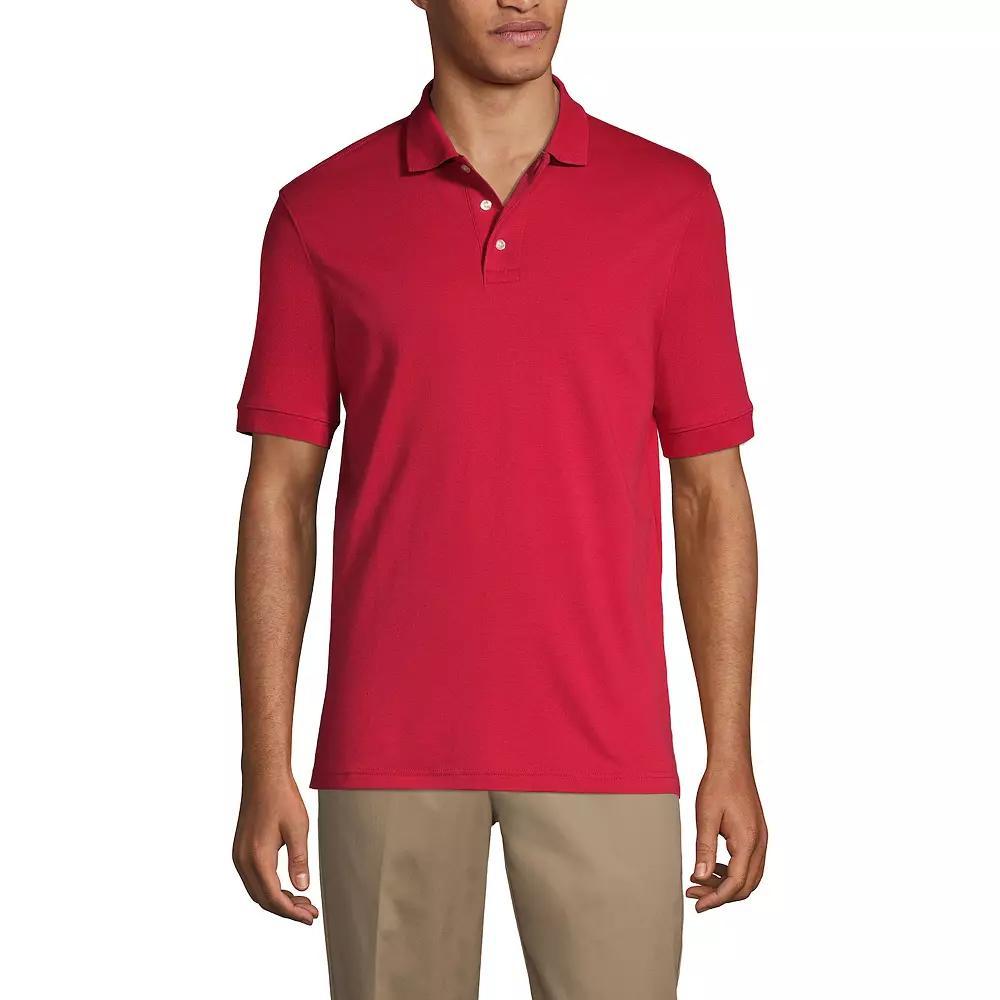 Big & Tall Lands' End School Uniform Short Sleeve Interlock Polo, Men's,  Product Image