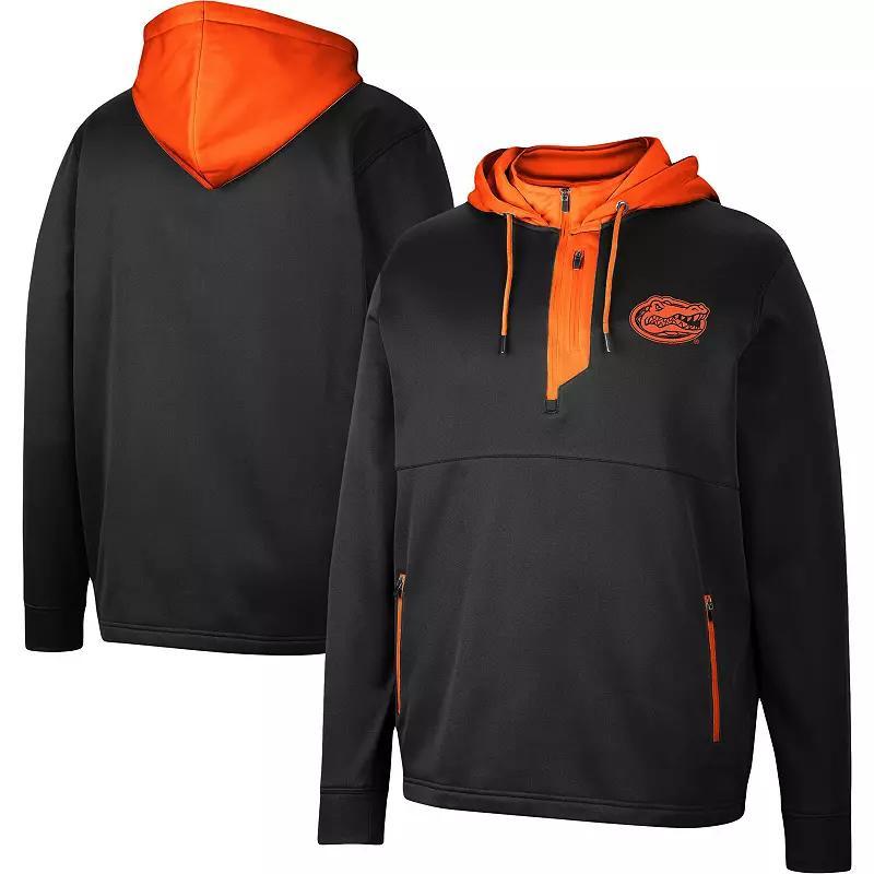 Men's Colosseum Black Oklahoma State Cowboys Luge 3.0 Quarter-Zip Hoodie, Size: Large Product Image