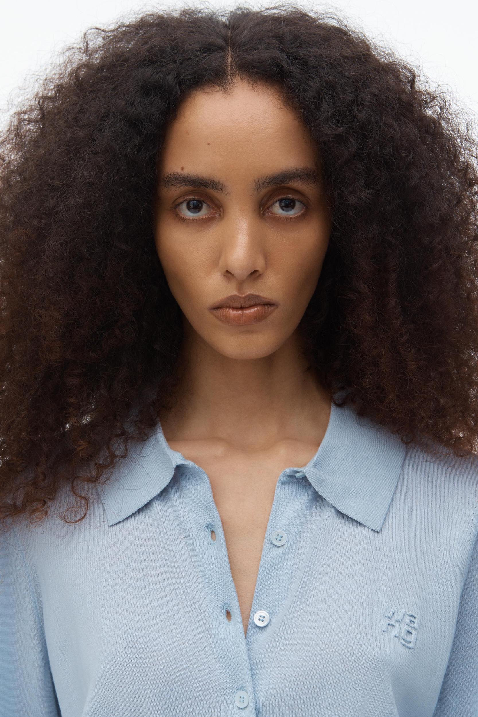 High-frequency Stacked Logo Cardigan In Merino Wool Product Image