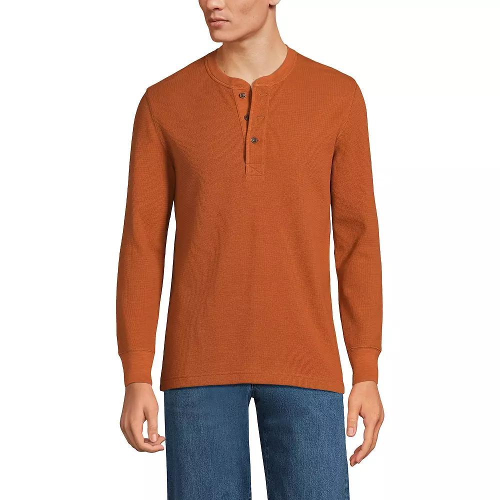 Men's Lands' End Comfort-First Regular-Fit Thermal Waffle Henley,  Product Image
