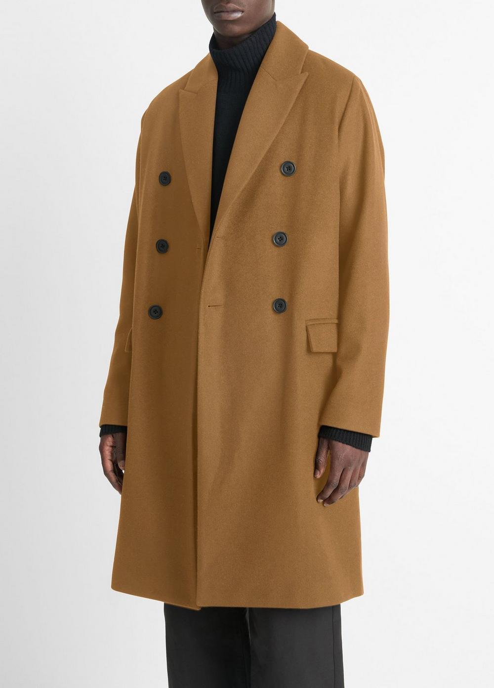 Italian Wool-Blend Double-Breasted Coat Product Image