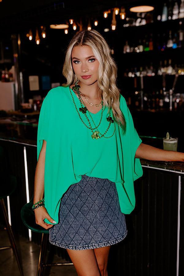Be My Muse Top in Kelly Green Product Image