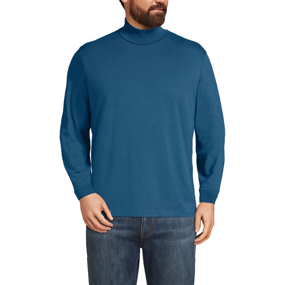 Big & Tall Lands End Super-T Classic-Fit Turtleneck, Mens Product Image