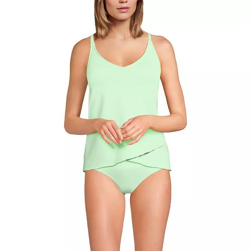 Women's Lands' End Chlorine Resistant Tulip Hem Tankini Swimsuit Top,  Product Image