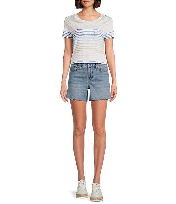 Tommy Bahama Ashby Isles Seabright Stripe Slub Ribbed Knit Crew Neck Short Sleeve Tee Product Image