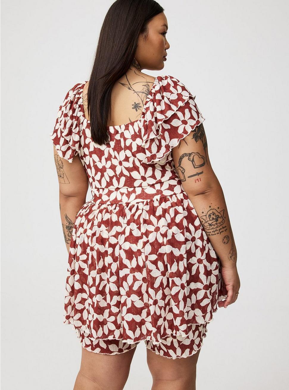 Double Flutter Sleeve Romper Product Image