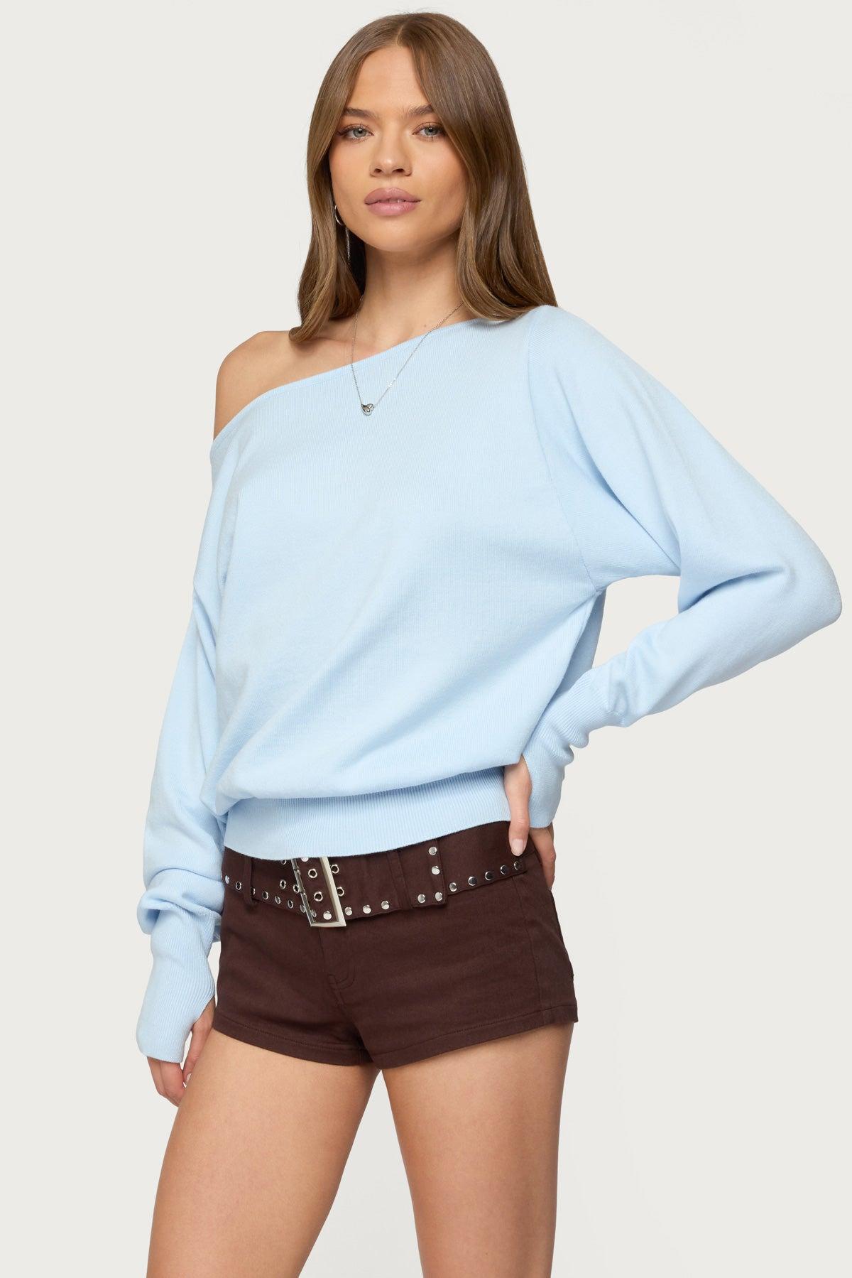 Off Shoulder Oversized Sweater Product Image