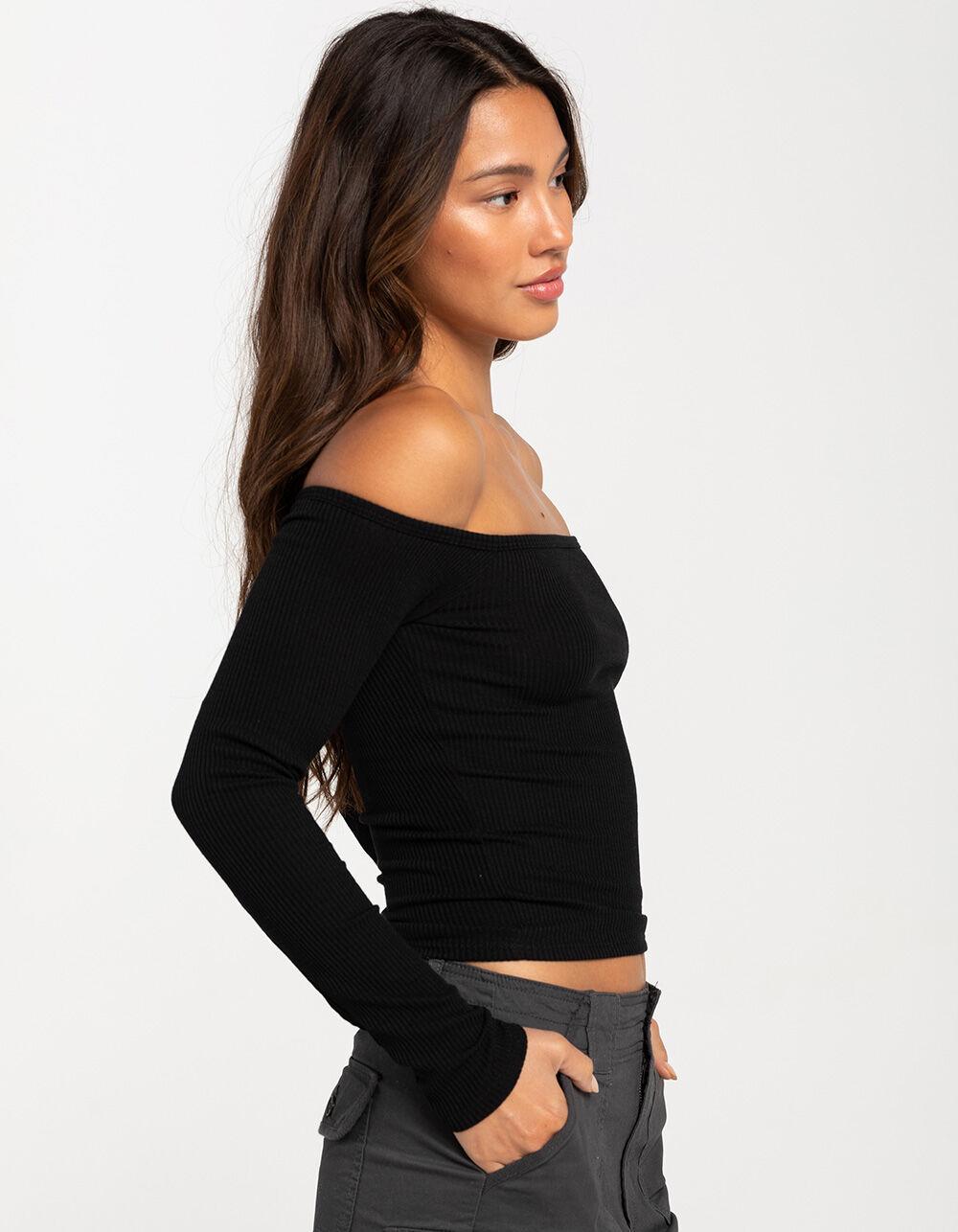 RSQ Womens Off Shoulder Long Sleeve Top Product Image