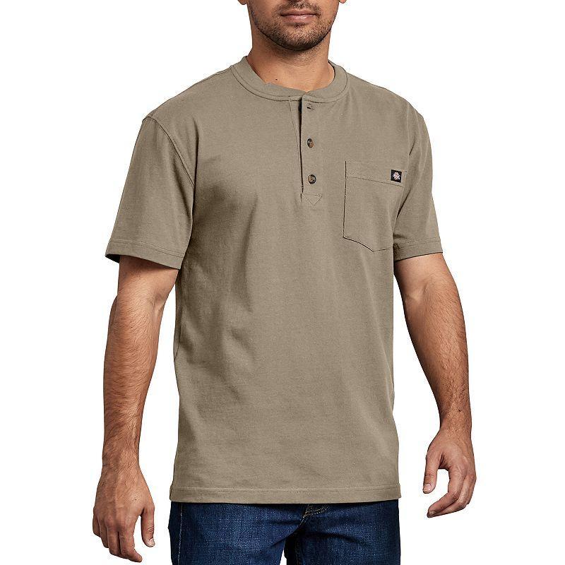 Men's Dickies Heavyweight Short Sleeve Henley, Size: Medium, Grey Product Image