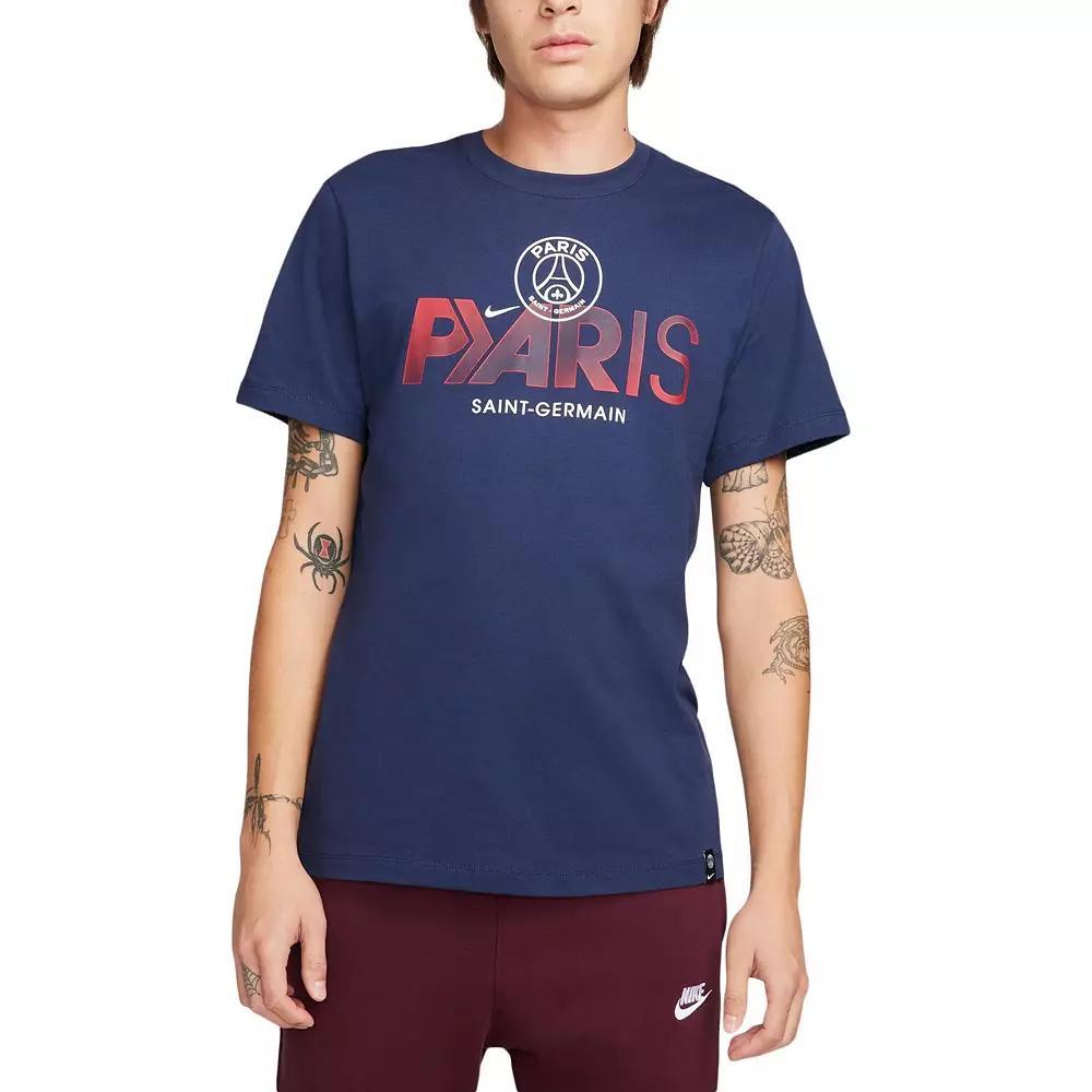 Men's Nike Navy Paris Saint-Germain Mercurial Sleeve T-Shirt, Size: Medium, Psg Blue Product Image