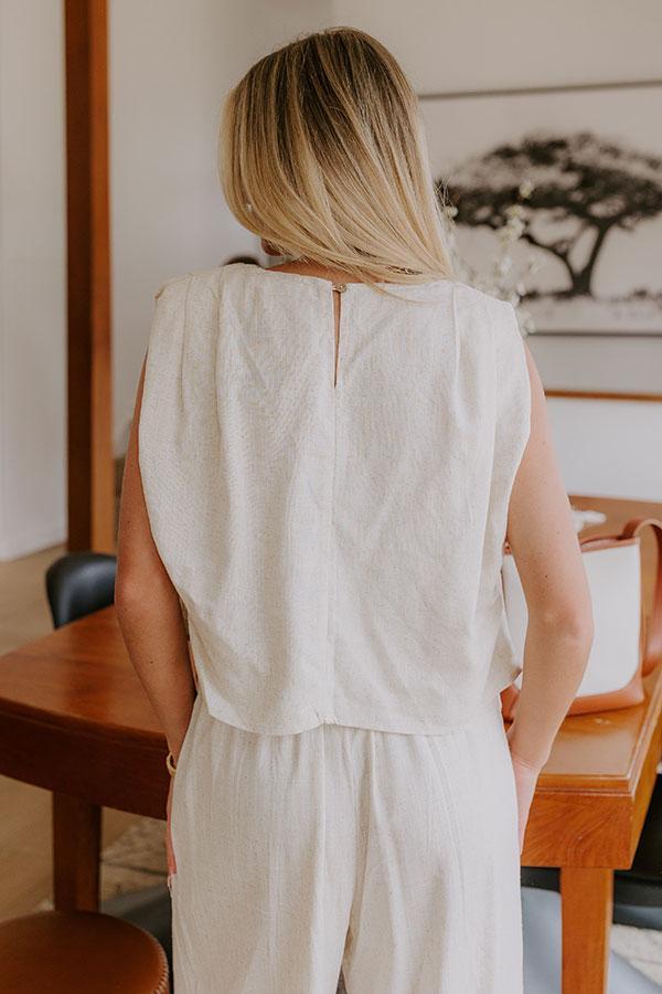 Boardwalk Stroll Linen-Blend Top Product Image