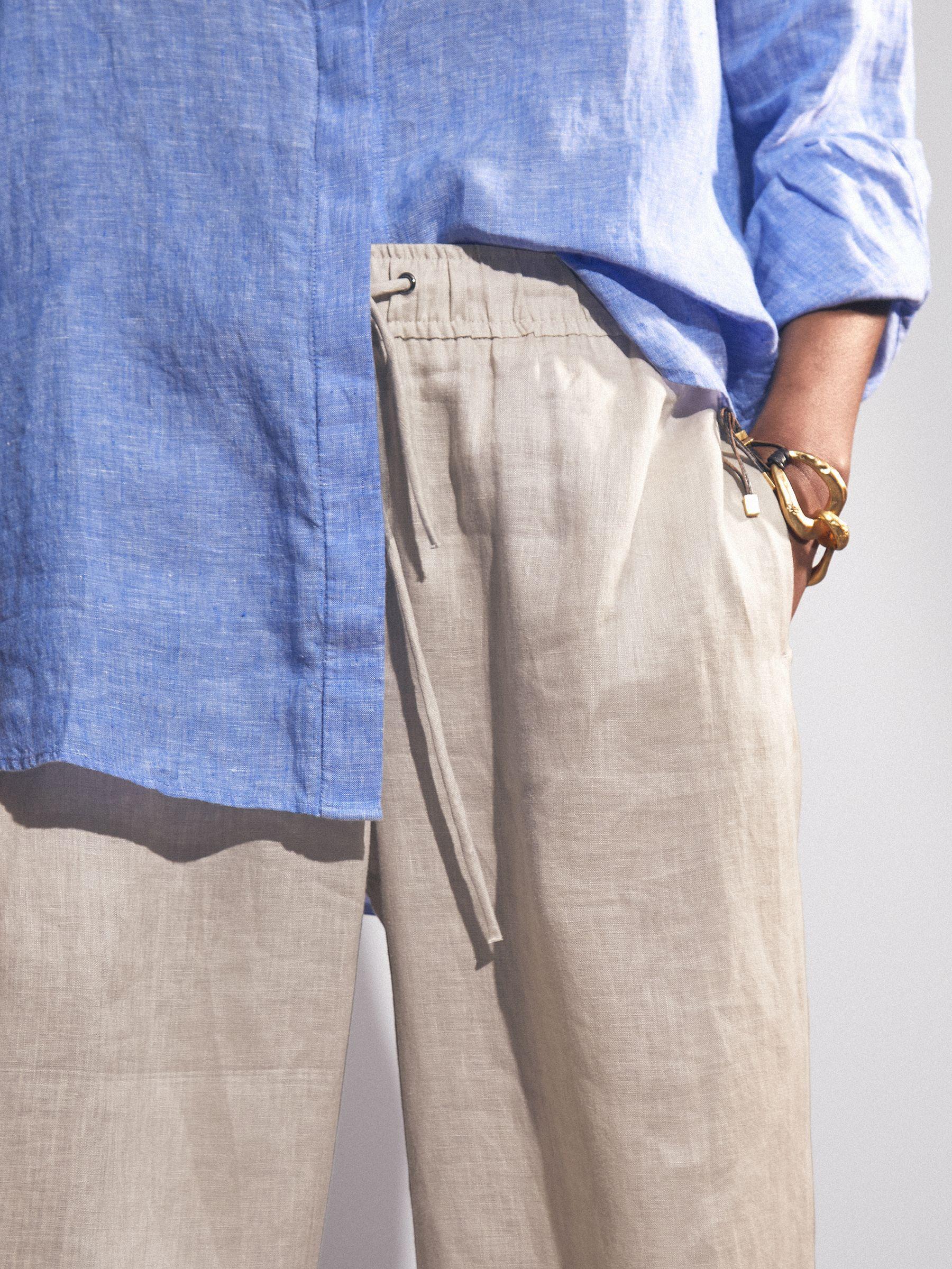 Side Button Wide Leg Jeans in Cream Product Image