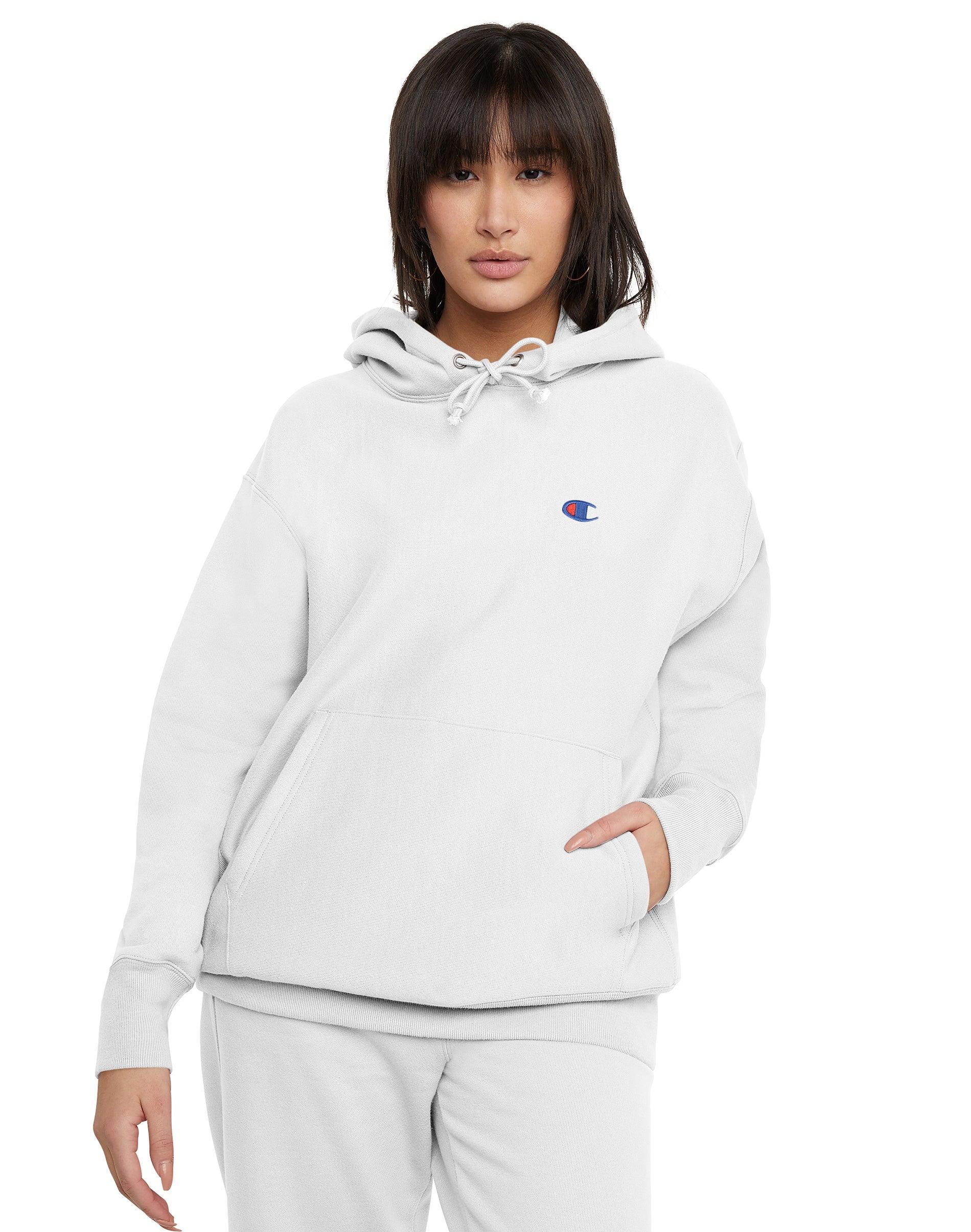 Womens Champion Reverse Weave Oversized Hoodie, C logo Black S Product Image