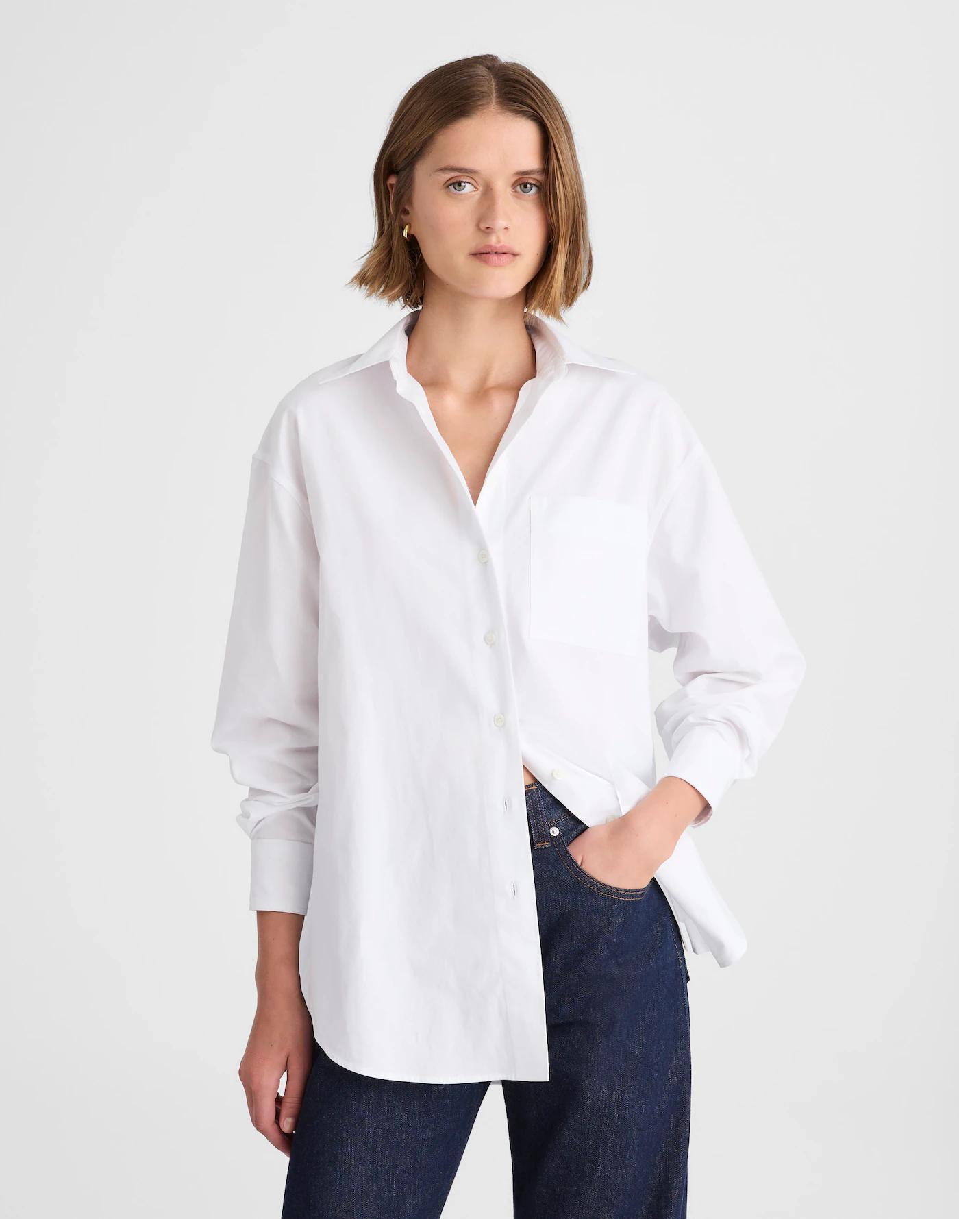 Oxford Oversized Button-Up Shirt Product Image