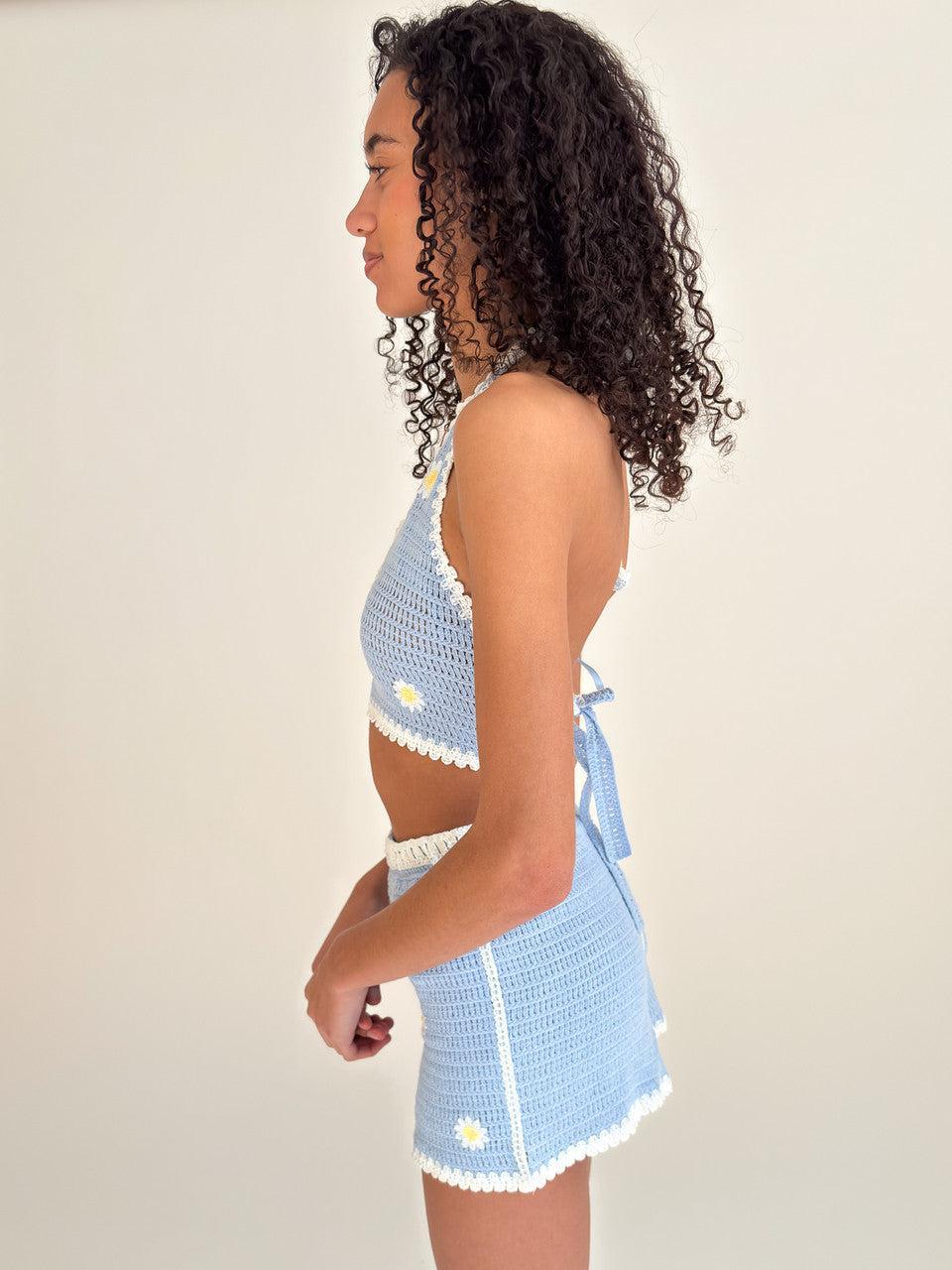 Daisy Crochet Shorts Product Image