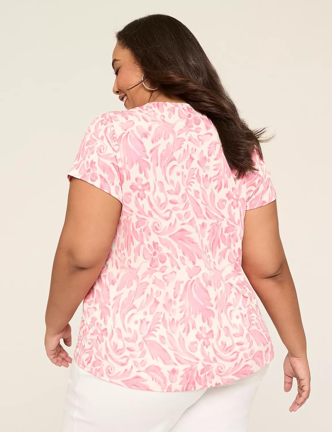 Cap-Sleeve Pleat-Front Top Product Image