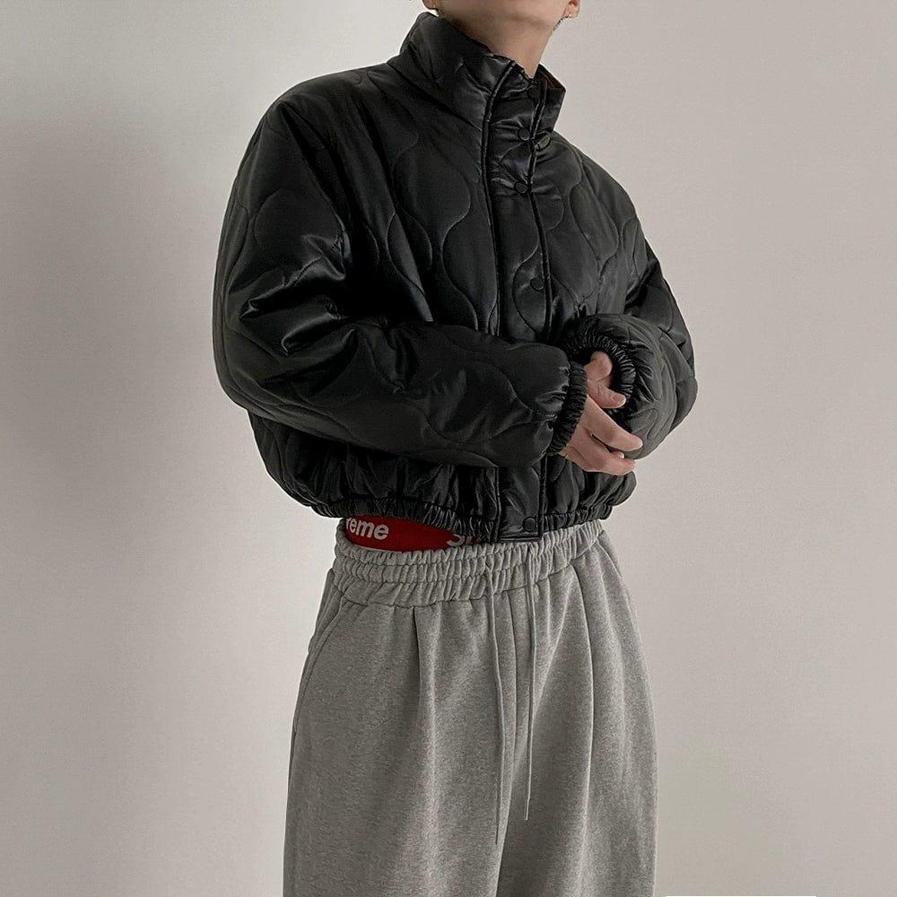 RT No. 10342 BLACK PATTERN STAND COLLAR LEATHER JK Product Image