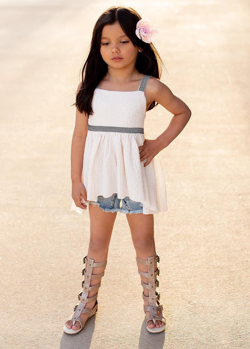 Jayla Gladiator in Gold Metallic Girls Product Image