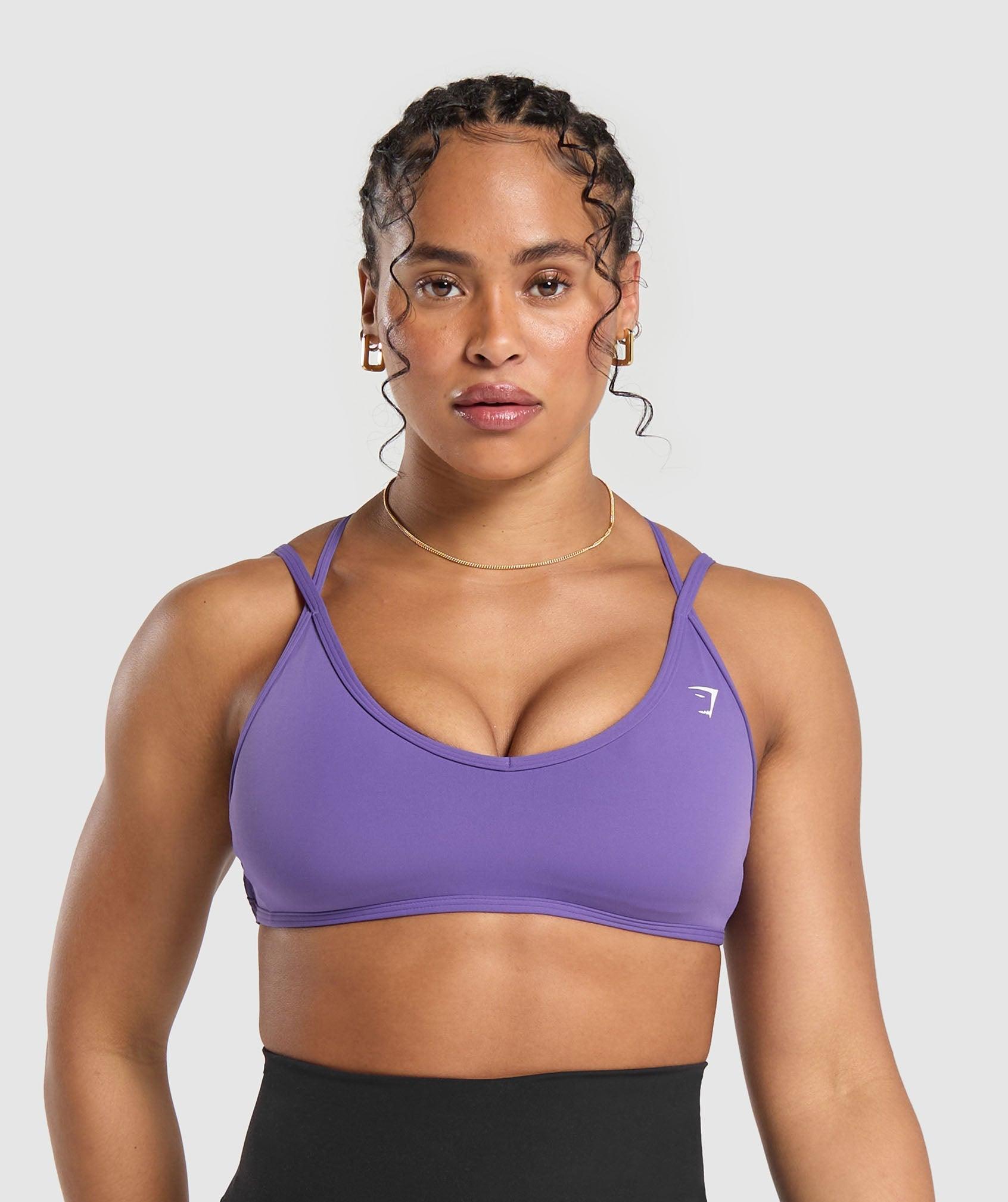 Gymshark Back Gains Sports Bra - Stellar Purple Female Product Image