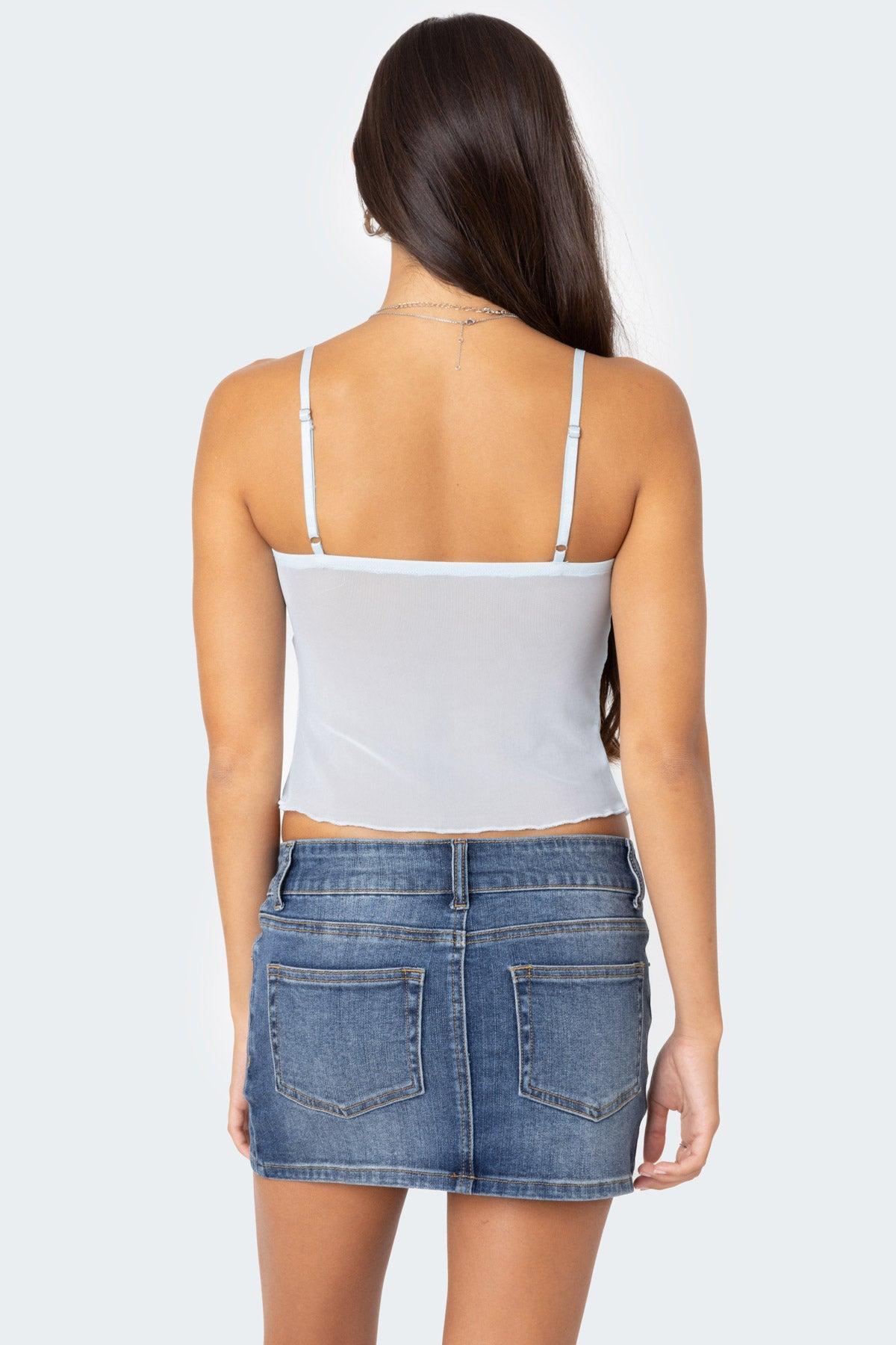 Serafina Sheer Mesh Tank Top Product Image