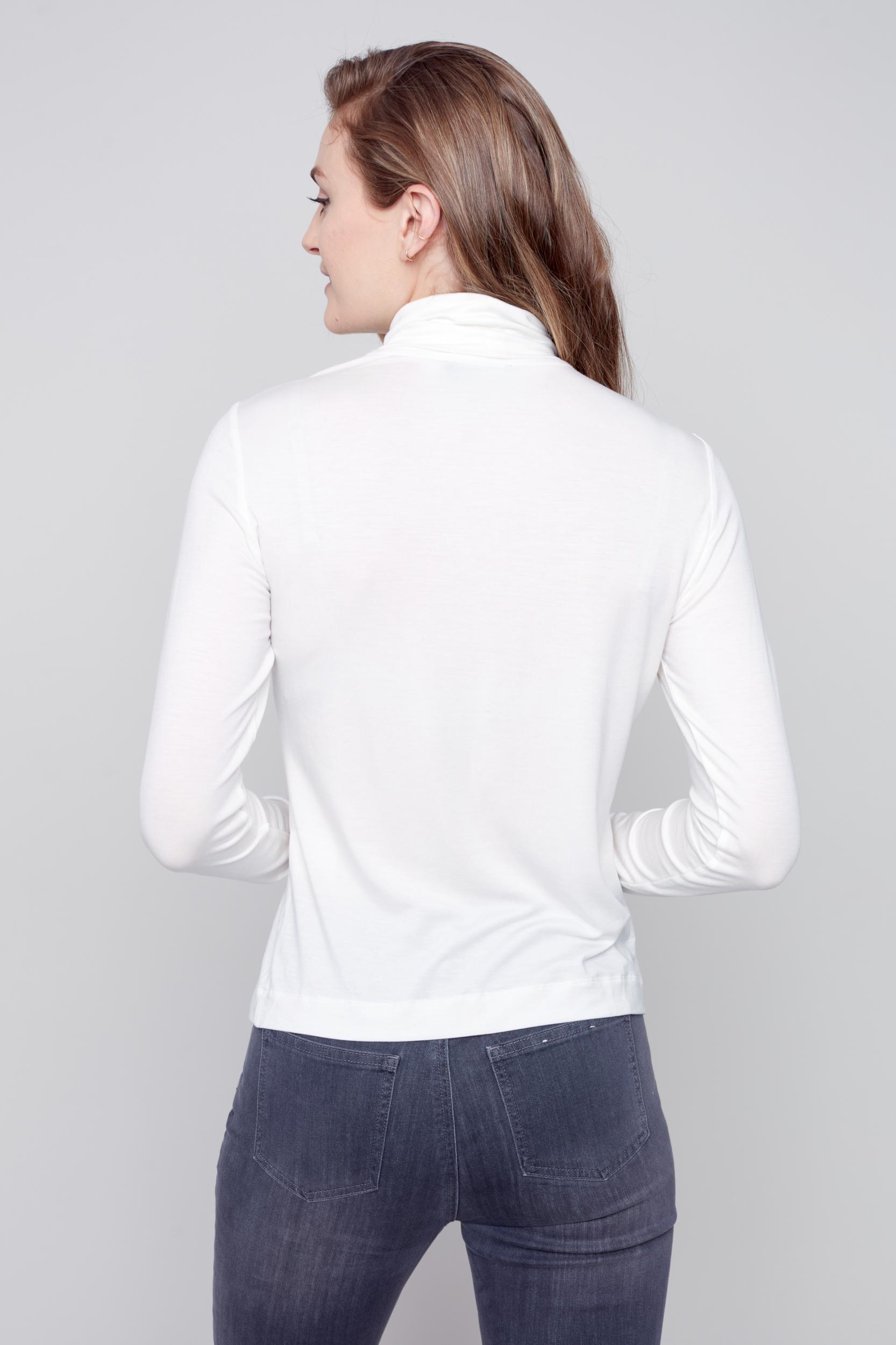 Mock Neck Set In Long Sleeve Top Product Image