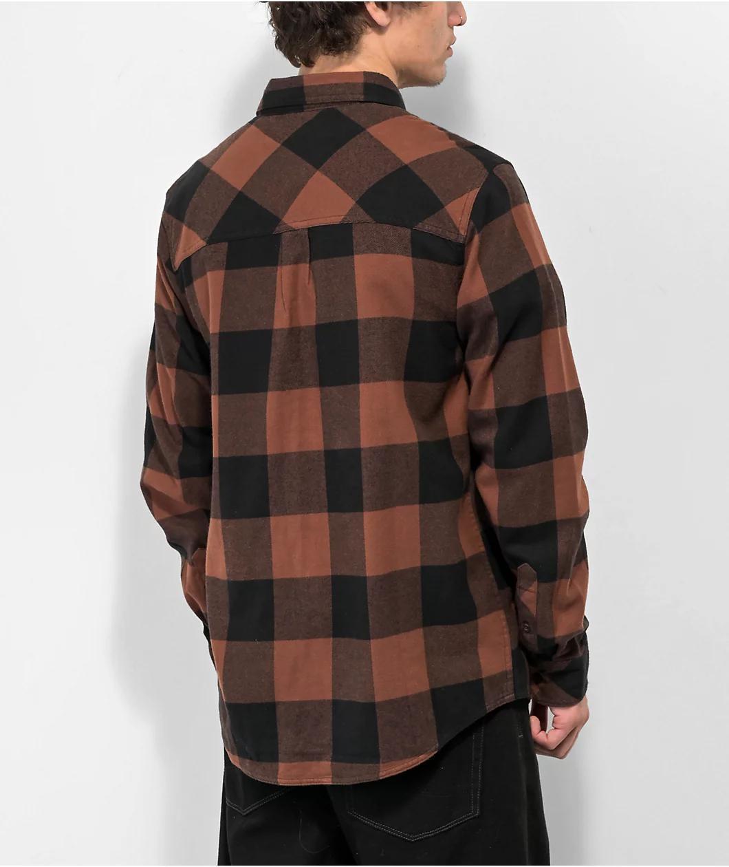 Dravus Travis Brown & Black Flannel Shirt Product Image