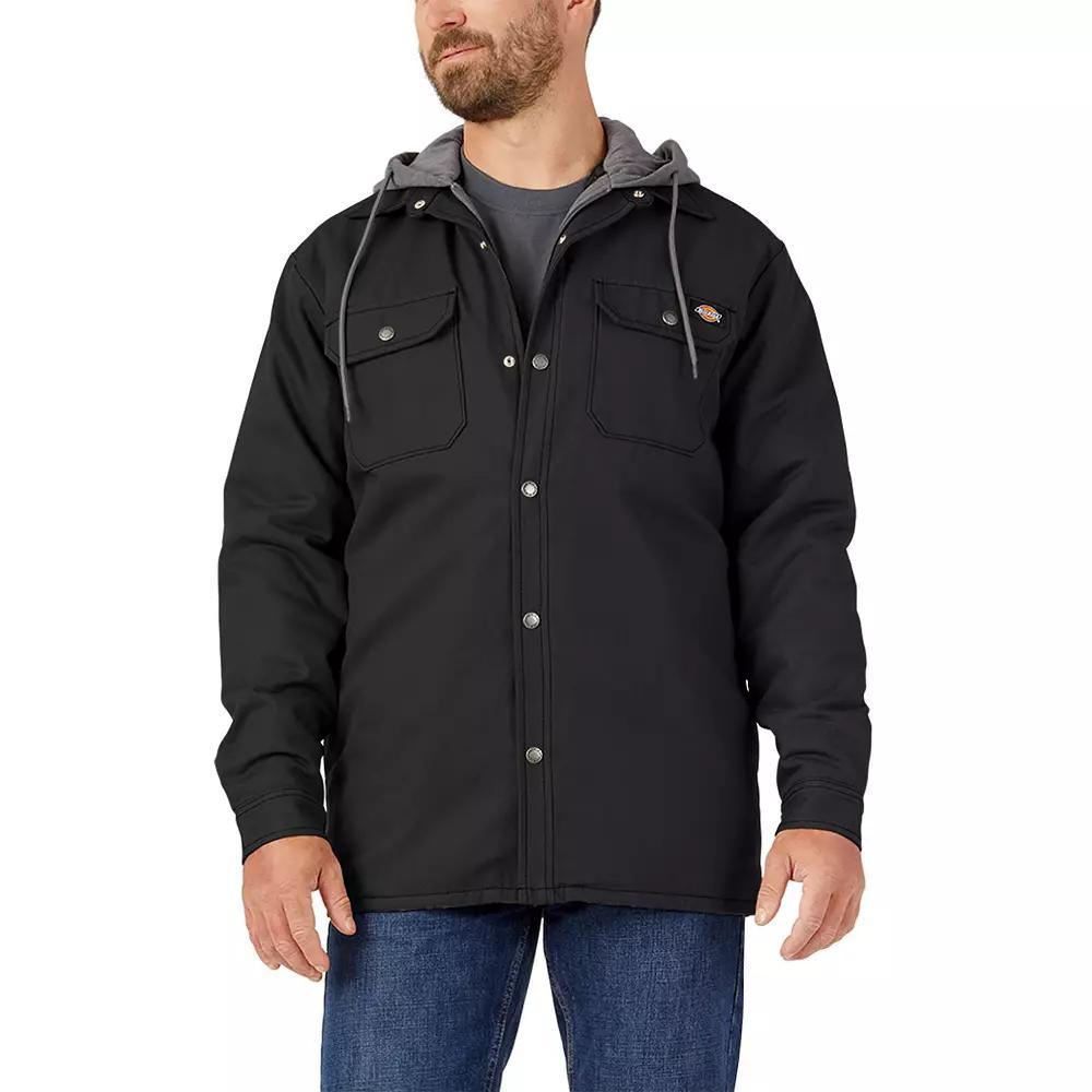 Men's Dickies Fleece Hooded Duck Shirt Jacket,  Product Image