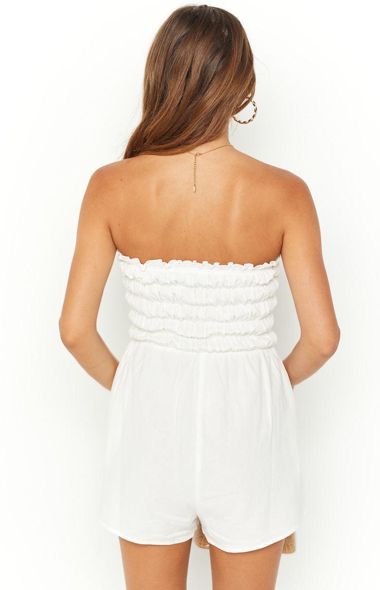 Jade White Playsuit Product Image