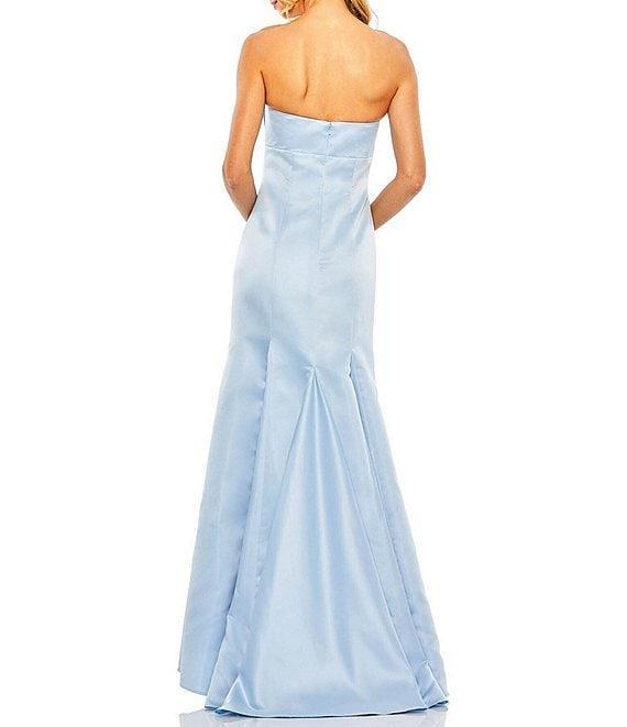 Mac Duggal Strapless Sleeveless Bow Bodice Mermaid Gown Product Image