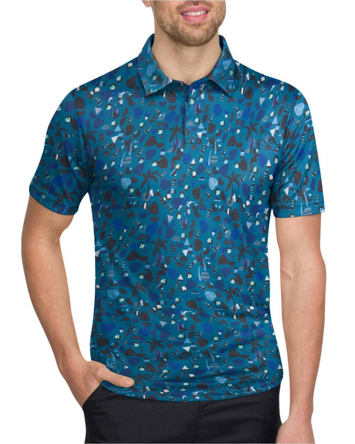 Three Sixty Six Men’s Print Golf Polos Product Image