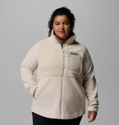 Columbia Womens Columbia Lodge Sherpa Full Zip Fleece Jacket - Plus Size- Product Image