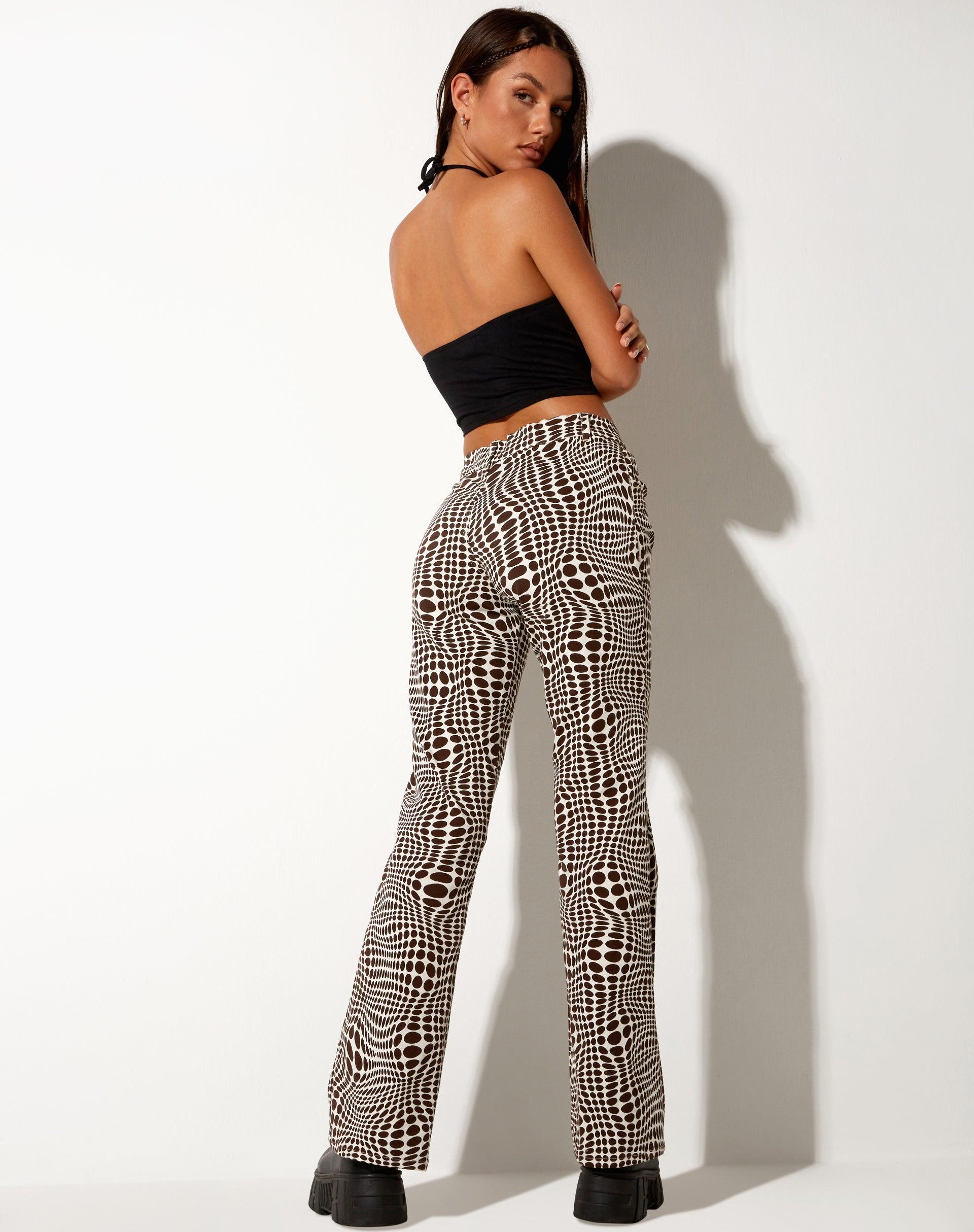 Jopan Flare Trouser in Optic Polka Product Image