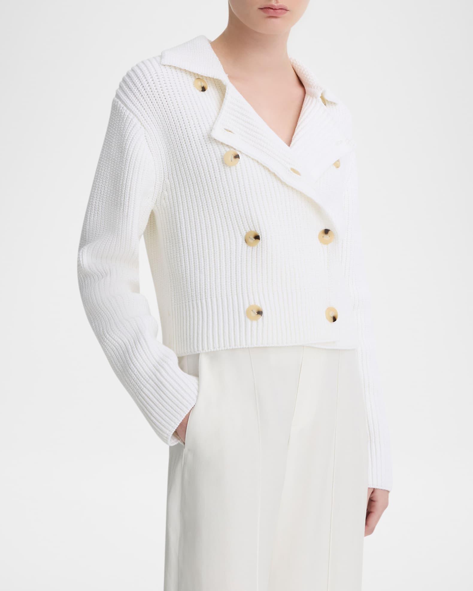 Double-Breasted Sweater Jacket Product Image