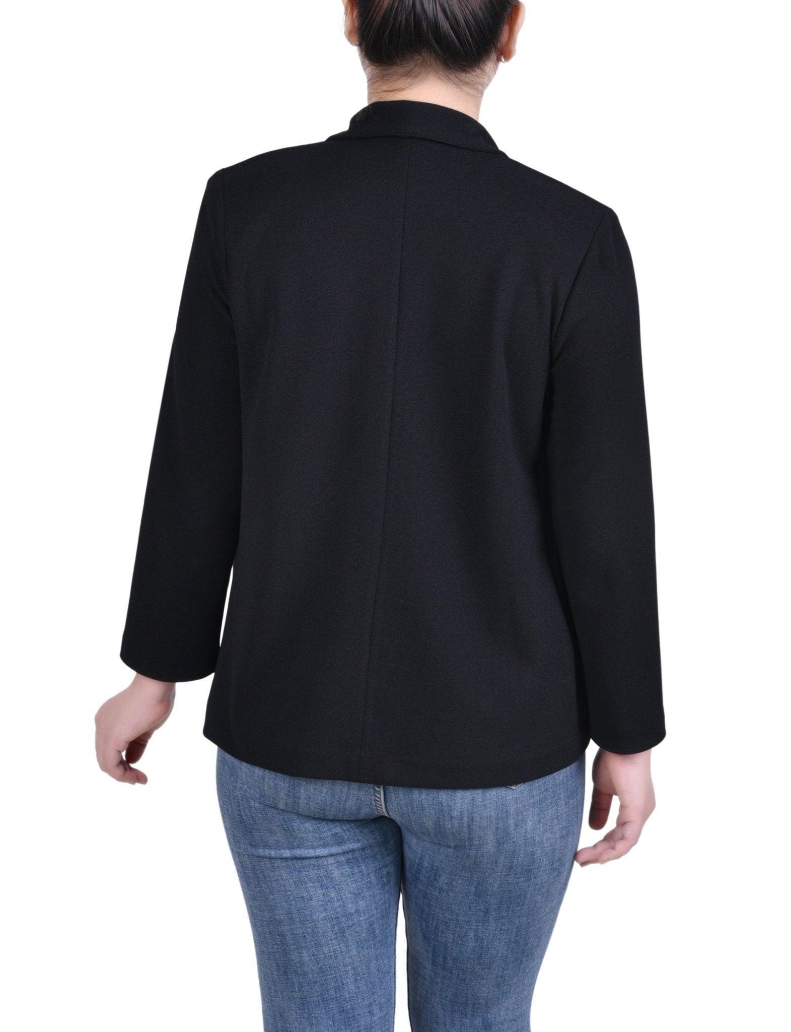 Long Sleeve Ponte Jacket - Petite Product Image